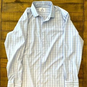 Mizzen and Main XL Trim Dress Shirt Light Blue